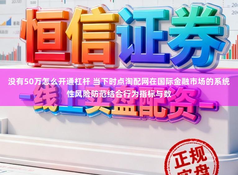 没有50万怎么开通杠杆 当下时点淘配网在国际金融市场的系统性风险防范结合行为指标与数
